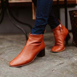Everlane Leather Day Boots in Brick Red size 10.5